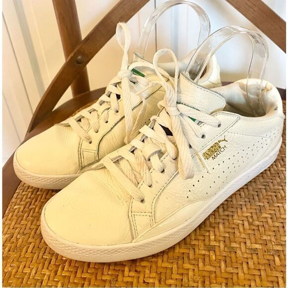 Puma Match leather white sneakers size 7.5 - Picture 4 of 10